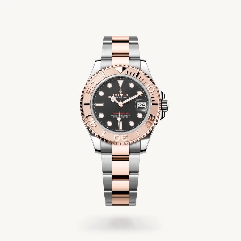 ヨットマスター 37:オイスター、37 mm、オイスタースチール＆エバーローズゴールド