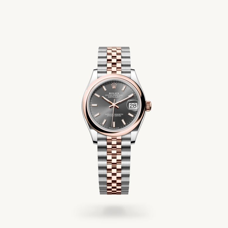 デイトジャスト 31:オイスター、31 mm、オイスタースチール＆エバーローズゴールド