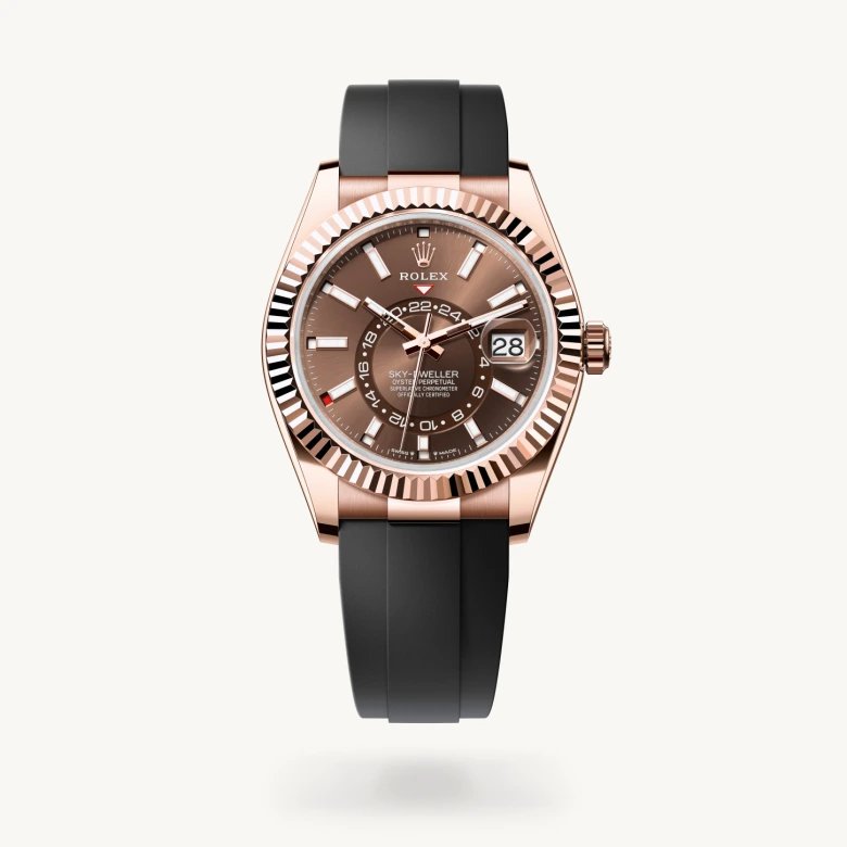 スカイドゥエラー:オイスター、42 mm、エバーローズゴールド