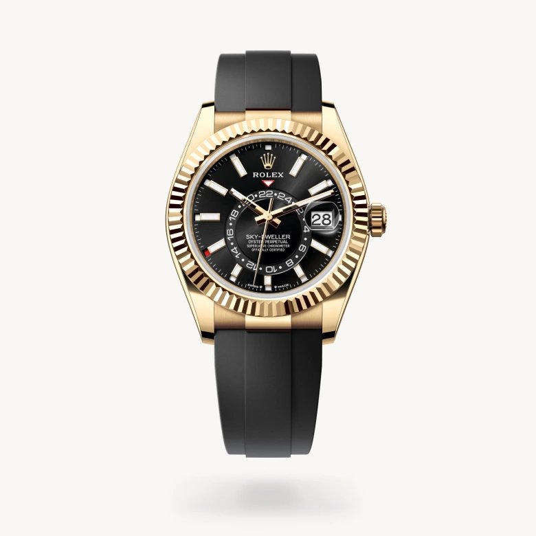 スカイドゥエラー:オイスター、42 mm、イエローゴールド