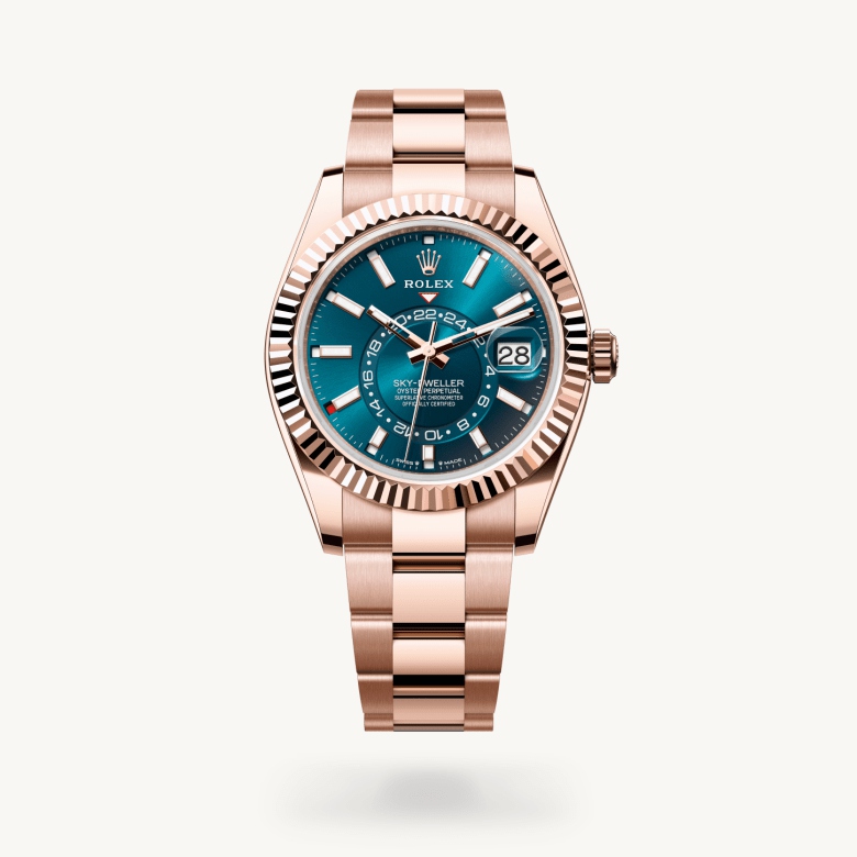 ロレックス スカイドゥエラー オイスター、42 mm、エバーローズゴールド