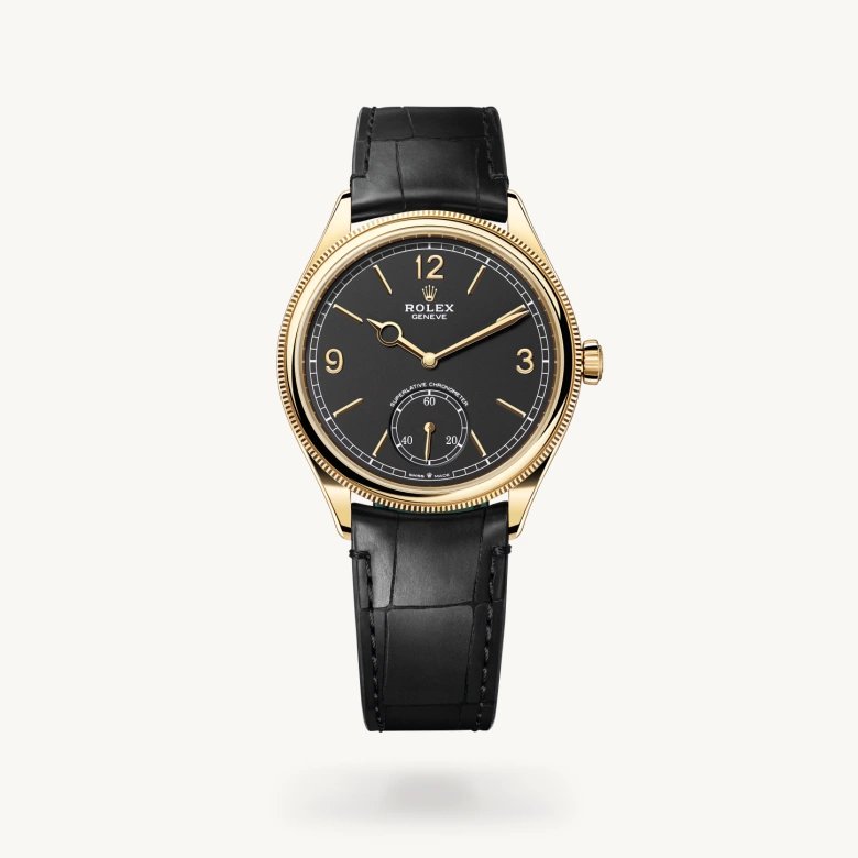 1908:39 mm、18 ct イエローゴールド、ポリッシュ仕上げ