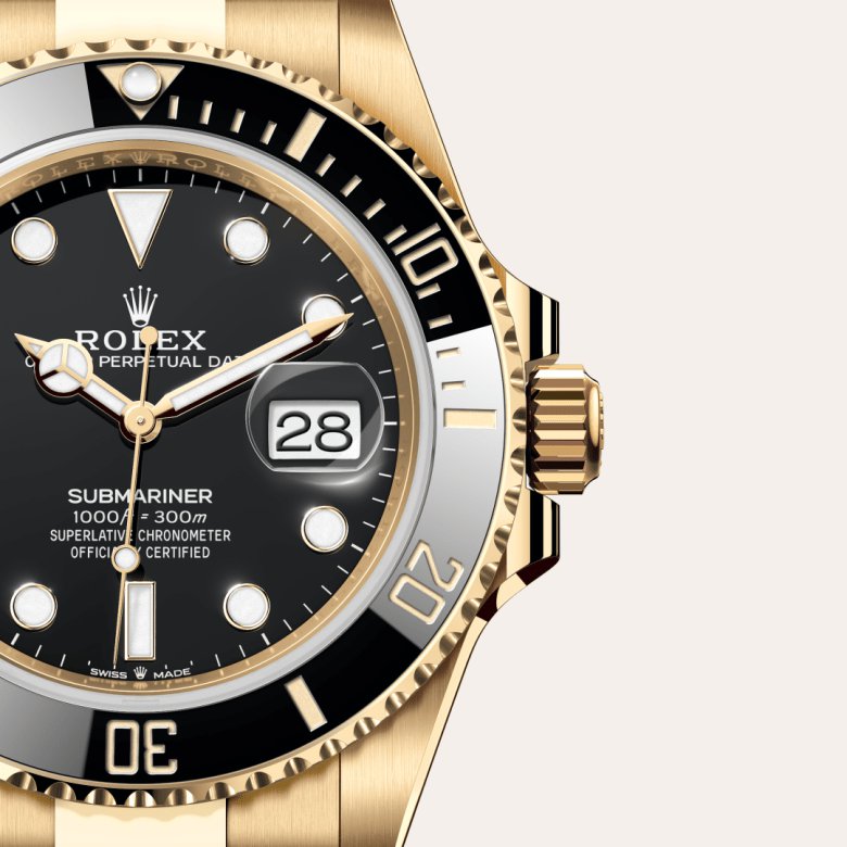 ロレックス サブマリーナー デイト 18 ct イエローゴールド、M126618LN