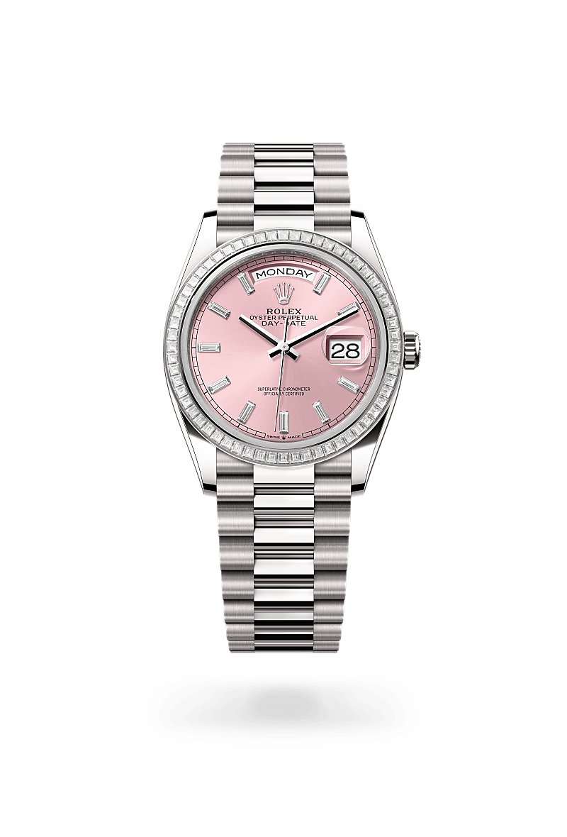 ロレックス デイデイト 36 18 ct ホワイトゴールド、M128399TBR-0029